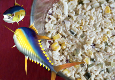 sałatka ryżowa z tuńczykiem