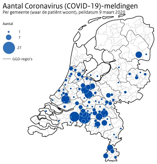 Koronawirus w Holandii: 56 nowych infekcji. Najwięcej chorych w Brabancji! 11 321mapka