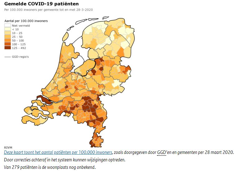 Koronawirus w NL: 9762 zakażenia, 639 zgonów, duża dostawa respiratorów z USA! 11 9762mapka