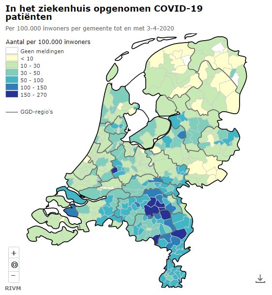 Koronawirus w NL: 15.723 chorych, 1487 ofiar śmiertelnych, Amsterdam zamknięty dla turystów! 11 15723mapka