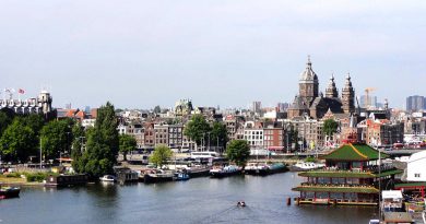Amsterdam port Holandia 2020