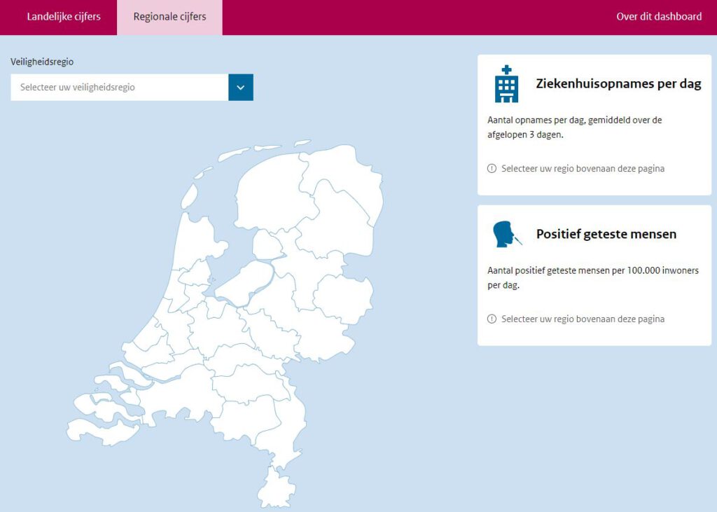 Koronawirus: Od dzisiaj w Holandii wersja próbna 'Dashboard coronavirus' 11 mapka 1
