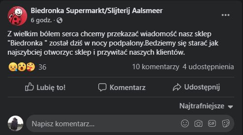 Holandia: Jednoczesne eksplozje w dwóch polskich sklepach odległych od siebie o ponad 100km! 8 fbk