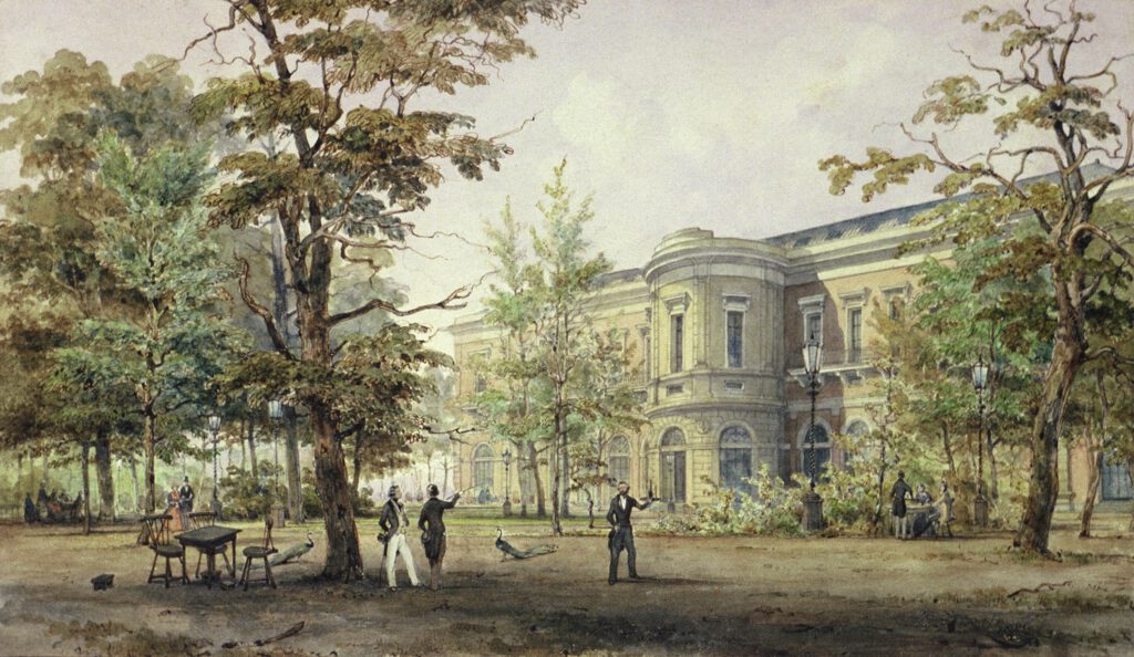 Od 10 maja Holandia ma nowe, niesamowite muzeum! 16 08 Willem Hekking II Hoofdgebouw vanaf het huidige Artisplein ca 1863