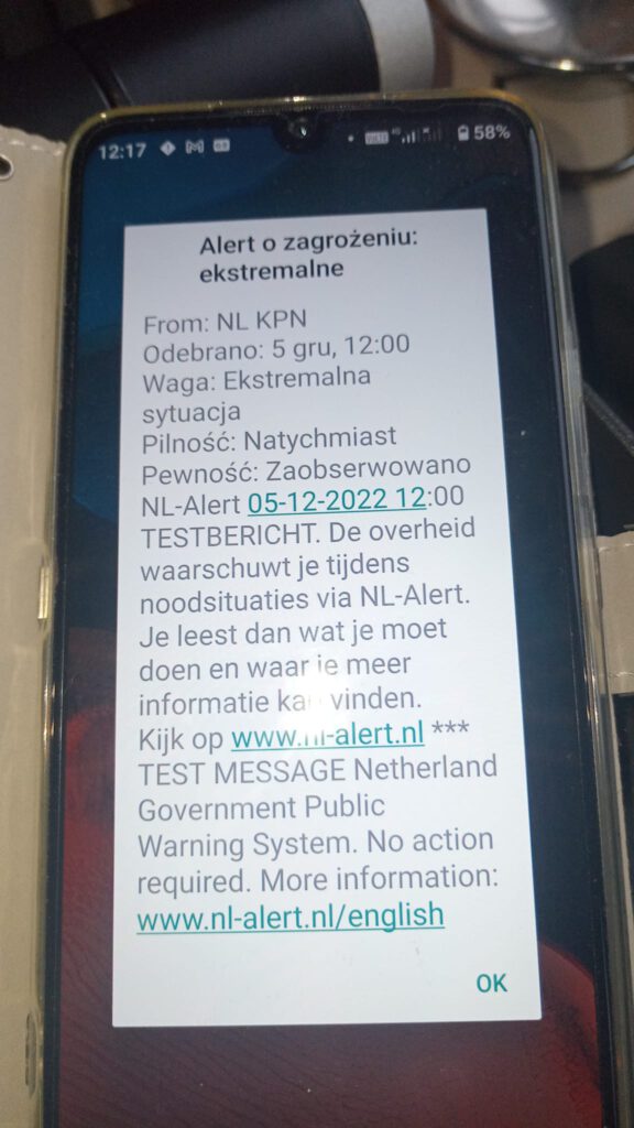 5 grudnia na komórkach w Holandii: NL-Alert! 9 Zdjecie WhatsApp 2022 12 05 o 12.18.11
