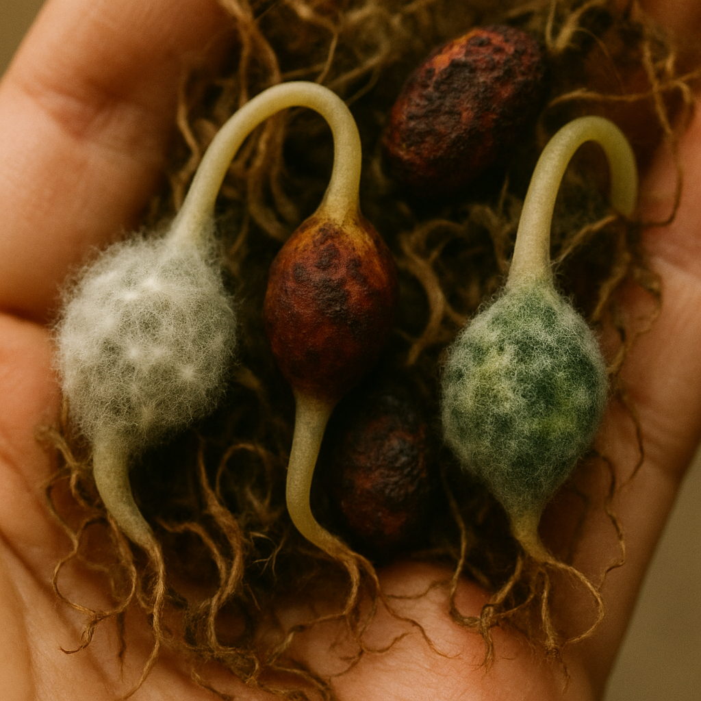 A digital photograph presents a close up of mold g