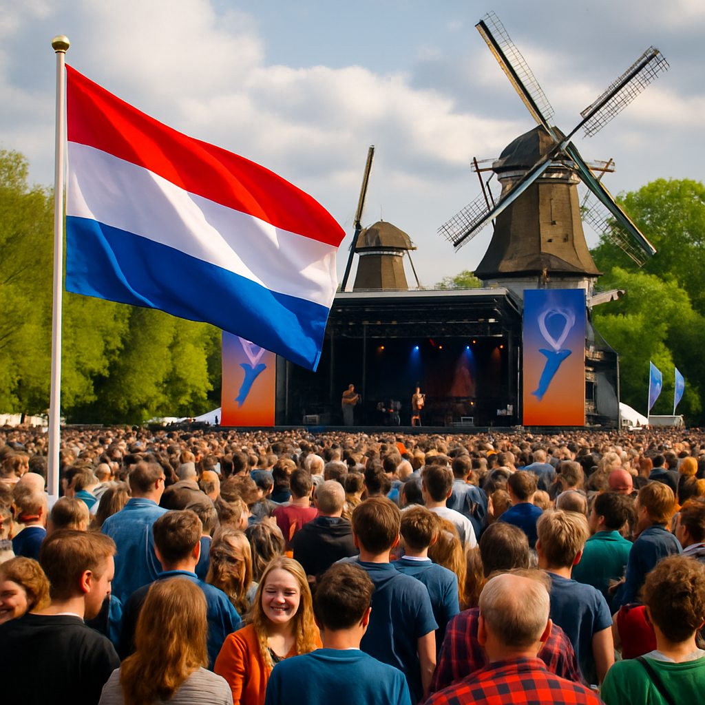 A photograph captures a Liberation Day festival in