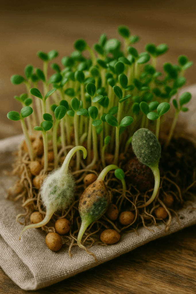 A photograph presents a close up view of broccoli
