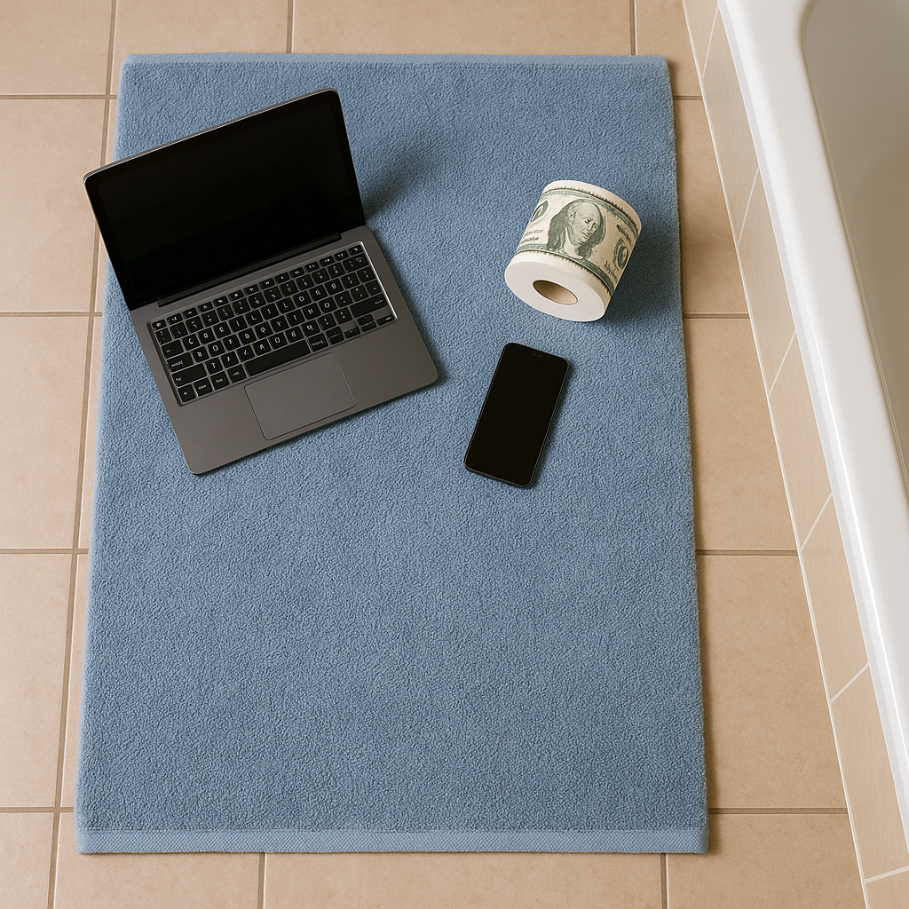 A photograph presents a top down view of a rectang