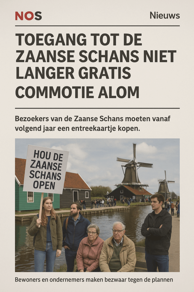 A newspaper article from NOS Nieuws features the