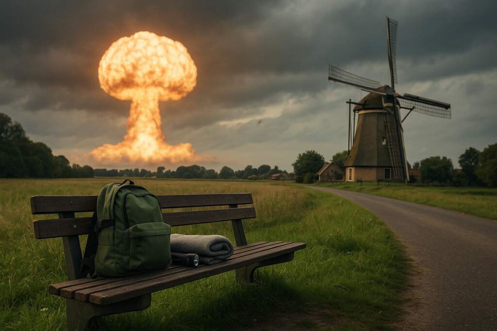 A photograph captures a rural scene during daytime