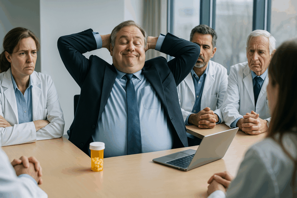 A digital photograph captures six professionals in