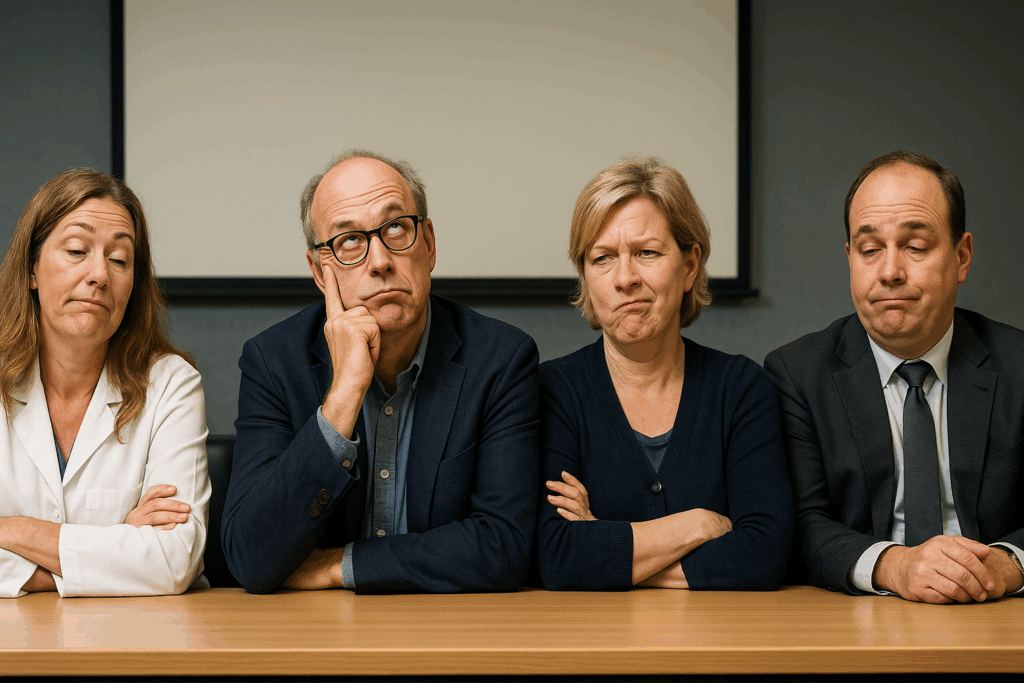 A photograph captures four Caucasian adults in a p 1