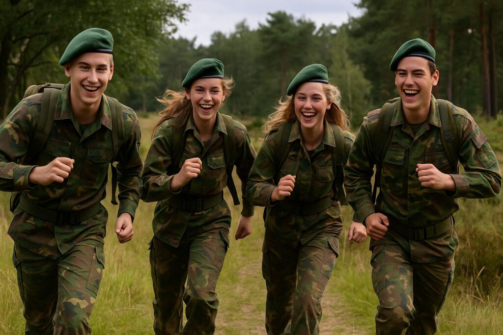 A photograph captures four young individuals with