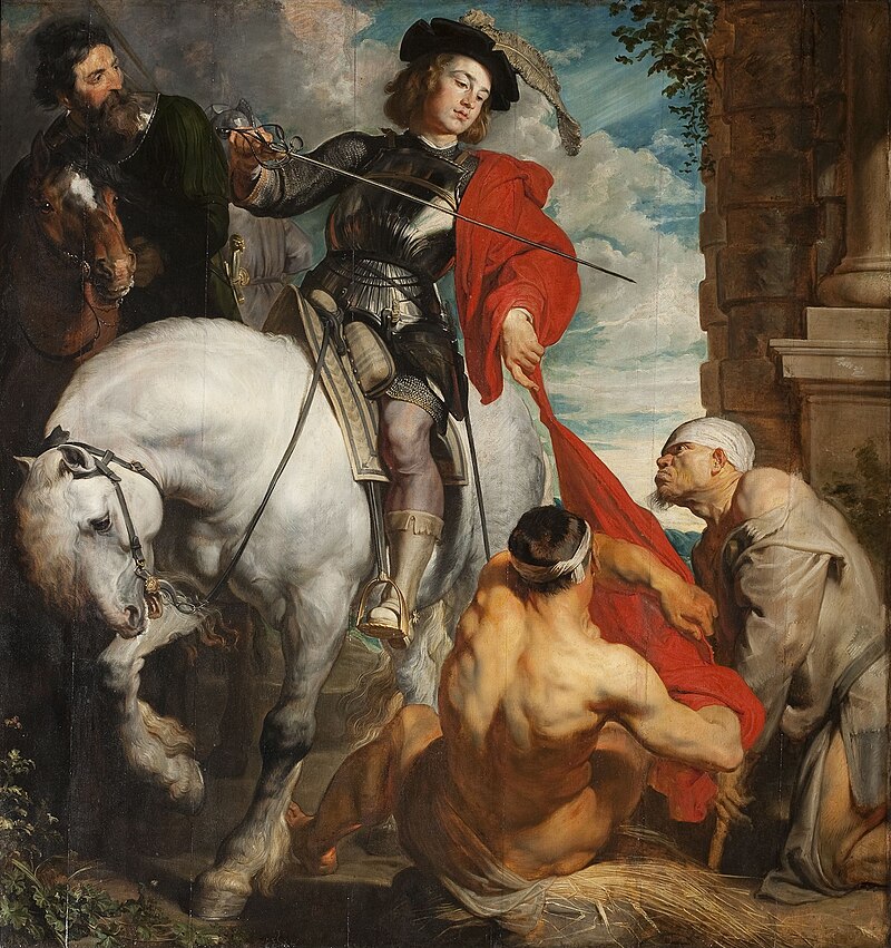 Anthony van Dyck Saint Martin sharing his cloak with a beggar